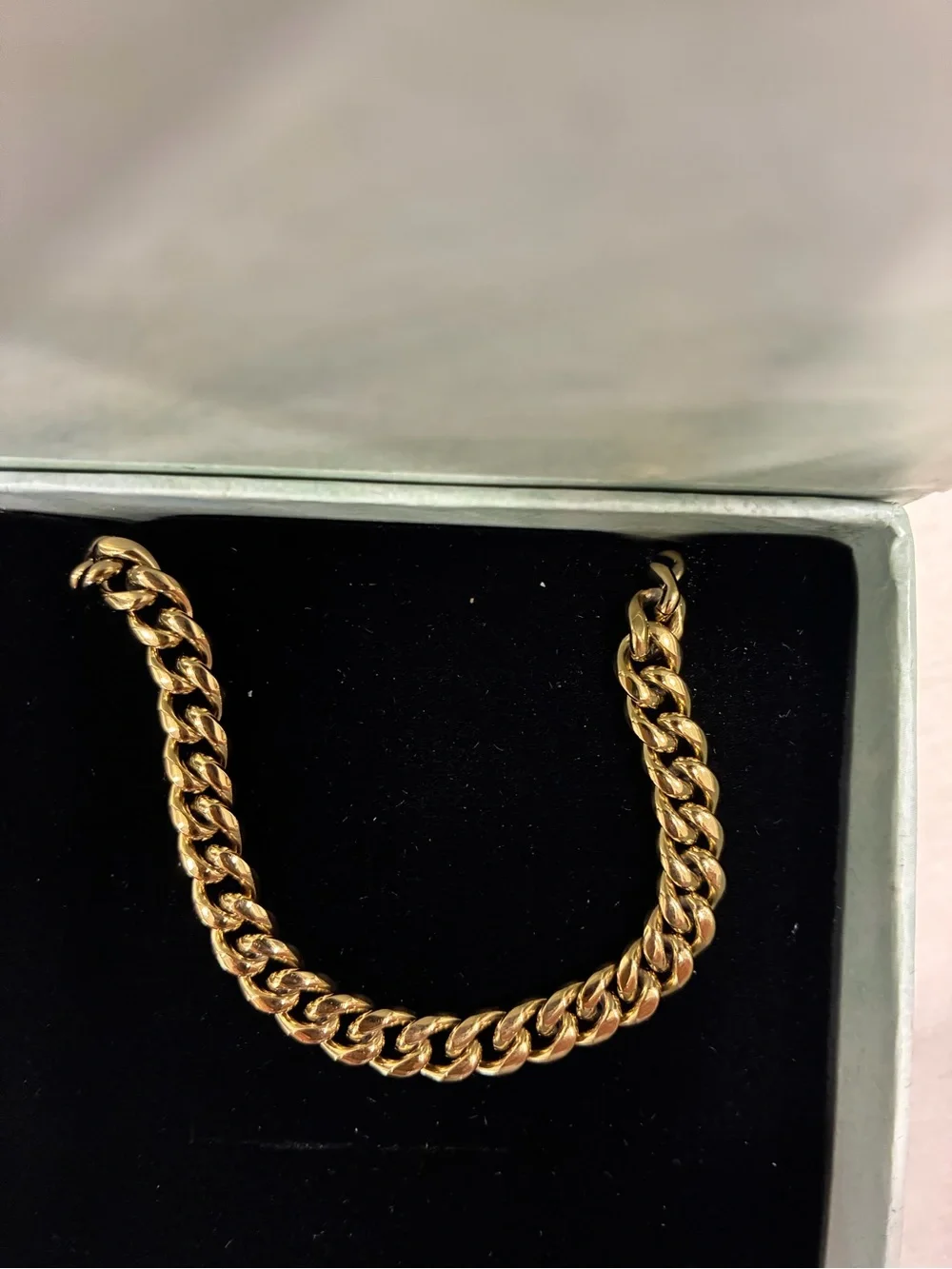 Classic Gold Curb Chain Necklace for Men
